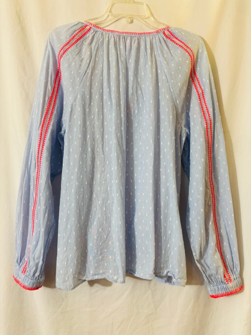 Lilly Pulitzer Coastal Blue Peasant Top - Picture 8 of 9